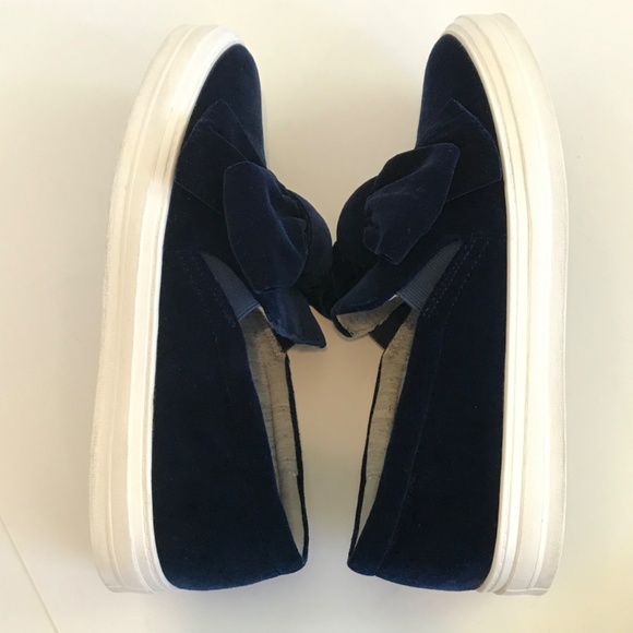 Nine West Navy Blue Velvet Sneakers, 10 - Picture 9 of 16